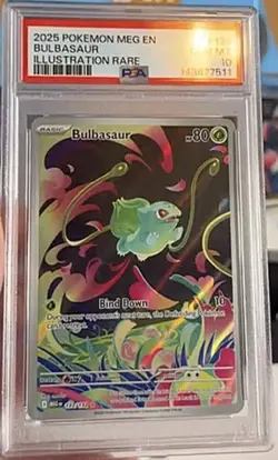 2025 POKEMON MEG EN-MEGA EVOLUTION ILLUSTRATION RARE #133 BULBASAUR PSA 10 - Image 1