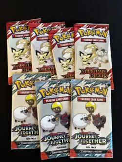 Pokemon Fun Packs - 4 Destined Rivals + 3 Journey Together - Image 1