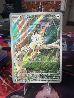 Pokemon TCG Meowth 106/094 Me02 Phantasmal Flames Holo Rare 70HP 2025 - Image 1