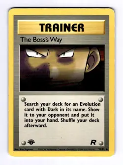 The Boss's Way Team Rocket #73 (2000) Uncommon 1st Edition LP Pokemon - Image 1
