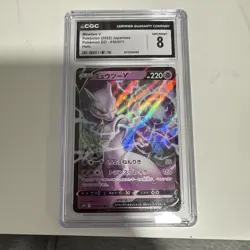 2022 Pokemon Japanese Go Mewtwo V #030 CGC 8 - Image 1