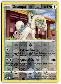 Pokemon TCG Drampa Sword & Shield - Battle Styles 119/163 Reverse Holo Rare NM/M - Image 1