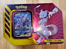 Pokemon TCG Mew & Mewtwo GX Tag Team Tin FACTORY SEALED - Image 1