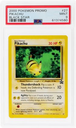 2000 Pokemon Black Star Promo Pikachu the Power of One #27 PSA 9 - Image 1