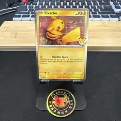 Pikachu 051/162 Stamped 30th Anniversary Promo and Pokemon Day 2026 Coin - Image 1