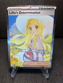 Pokemon TCG Lillie's Determination Trainer SIR Full Art Holo Me01 184/132 - Image 1