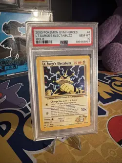 2000 Pokemon Gym Heroes Lt. Surge’s Electabuzz Holo PSA 10 GEM MT - Image 2