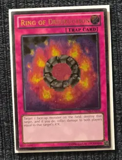 Ring of Destruction DPKB-EN036 Ultimate Rare Unlimited Edition NM Yugioh - Image 1