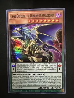 Yugioh! YCWS-EN011 Chaos Emperor, The Dragon Of Armageddon - Image 1