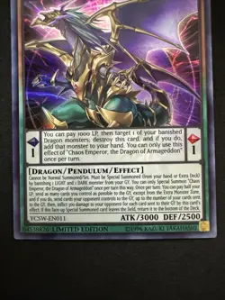 Yugioh! YCWS-EN011 Chaos Emperor, The Dragon Of Armageddon - Image 3