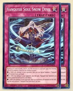 Yugioh! 2x Vanquish Soul Snow Devil AGOV-EN078 Common 1st Ed NM - Image 1