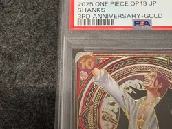 PSA 10 Gem Mint Shanks sp Gold 3rd anniversary ONE PIECE CARD GAME Op13 japanese - Image 3