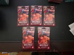 One Piece TCG PARAMOUNT WAR English (OP-02) Sleeved Booster Pack 5 LOT - Image 1