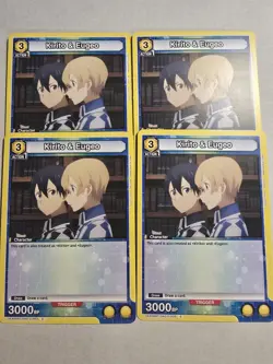 x4 UNION ARENA UEX08BT/SAO-2-003 Kirito and Eugeo C Sword Art Online Vol.2 - Image 1