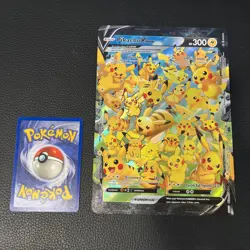 Pokemon TCG Pikachu V-Union Holo SWSH141 JUMBO OVERSIZED Card Celebrations 💥 - Image 1