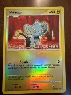 Pokemon Card 2007 Diamond & Pearl - Shinx 98/130 Reverse Holo LP - Image 1