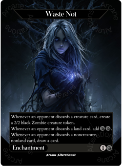 Waste Not - Full Art Altered Art Custom Proxy Cards - Image 1