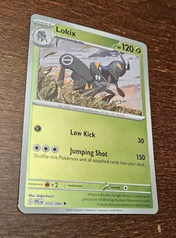 Lokix Pokemon card 010 094 Phantasmal Flames Reverse Holo - Image 1
