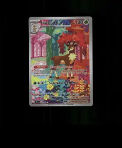 FAN-ART READ DESCRIPTION BELOW HOLO SAWSBUCK Card SAWSBUCK Pokemon Card p2 - Image 1
