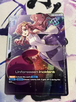 Gundam TCG ST01-014 C+ Command Unforeseen Incident Winner Prize Card Holo Foil - Image 1
