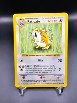 EX - Raticate - 40/102 - Shadowless - Base Set - Pokemon Card - Image 1