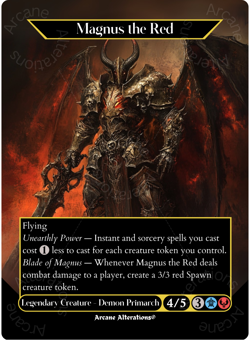 Magnus the Red - Full Art Altered Art Custom Proxy Cards - Image 1