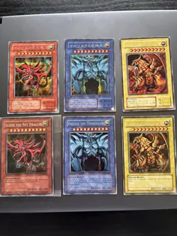 Yu-Gi-Oh! Konami Limited Edition Holo Slifer Obelisk Ra 6 Cards English - Image 1