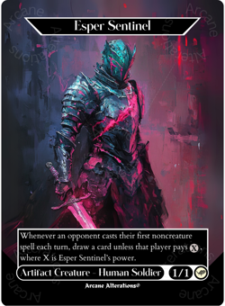 Esper Sentinel - Full Art Altered Art Custom Proxy Cards - Image 1