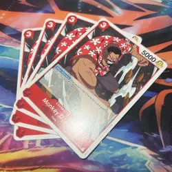 4x Playset Monkey.D.Garp OP03-014 One Piece Card Game English TCG NM/M - Image 1