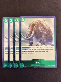 4x OP08-039 Zou R Stage Playset - One Piece Card Game - Two Legends English NM/M - Image 1