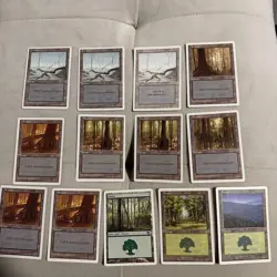 Magic The Gathering White Border Swamp And Forest Lands - Image 1