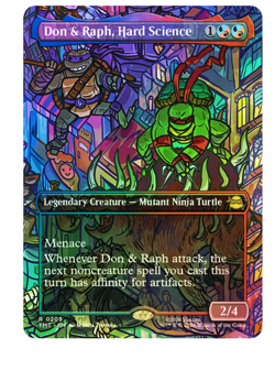 Don & Raph, Hard Science - Foil - Borderless Teenage Mutant Ninja Turtles MTG - Image 1
