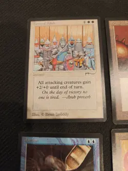 MTG Arabian Nights Lot (12) – Desert, Wyluli Wolf, Brass Man, Sandals, Army 1993 - Image 4