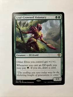 MTG Leaf-Crowned Visionary **NM** Dominaria United Pack Fresh - Image 1