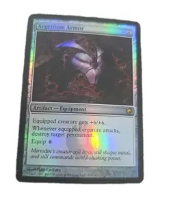 Argentum Armor FOIL Scars of Mirrodin Artifact Rare MTG LP - Image 1