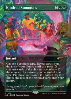 1 x Kindred Summons - Double Rainbow Foil - Secret Lair - NM-Mint - MTG - Image 1