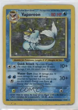 Vaporeon Holo Pokemon Jungle #12 1999 - Image 1