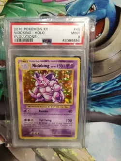 Pokemon TCG Nidoking XY Evolutions 45/108 Holo Holo Rare PSA 9 - Image 1