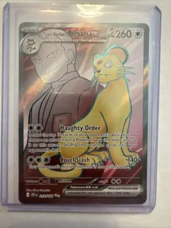 Pokemon TCG Team Rockets Persian EX Full Art 219/182 Destined Rivals Ultra Rare - Image 1