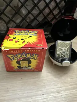 Pokemon Burger King Pikachu 23k Gold Plated Card 1999 with COA - Image 1