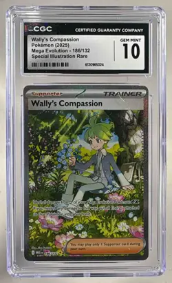 5024 Wally's Compassion 2025 Pokemon Mega Evolution #186 SIR CGC 10 - Image 1
