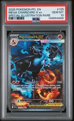 Pokemon 2025 Mega Charizard X ex 125/094 SIR Phantasmal Flames GEM MINT PSA 10 - Image 1