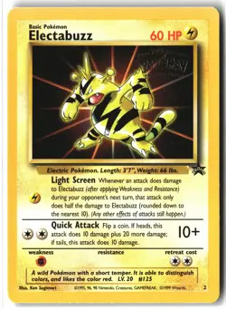 Electabuzz ⭐ 2 Promo Wizards Black Star Promos 1999 Pokemon NM - Image 1