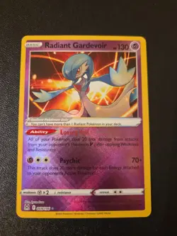 Pokemon TCG Radiant Gardevoir 069/196 Lost Origin Full Art Radiant Rare Holo NM - Image 1