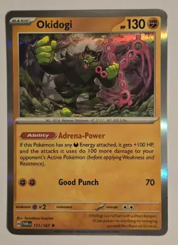OKIDOGI 111/167 TWILIGHT MASQUERADE POKEMON (HOLO, NM) - Image 1