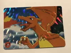 Pokemon Japanese Vending Prism Sticker Raticate Charizard 87 1996 - Image 2