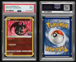 Radiant Charizard Pokemon Sword & Shield Pokemon Go PSA 9 MINT - Image 3