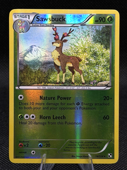 Pokemon TCG Sawsbuck 14/114 Black & White Reverse Holo LP - Image 1