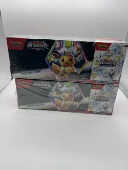 (2) Pokemon Sam's Club Prismatic Evolutions Surprise Box + Booster Bundle Lot - Image 1