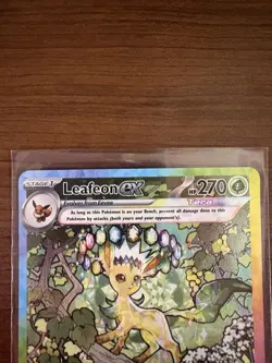 Pokemon TCG Leafeon ex SIR 144/131 Prismatic Evolutions NM English - Image 2